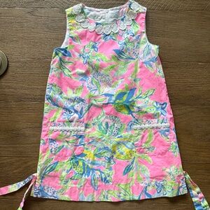 Lily Pulitzer pink citrus shift dress size 8